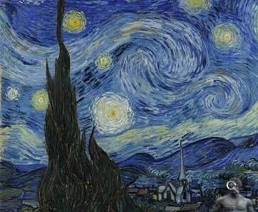 obraz; Hvězdná noc