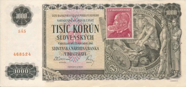 bankovka tisícikorunová bankovka