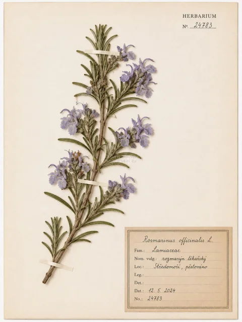Rosmarinus officinalis (rozmarýn lékařský)
